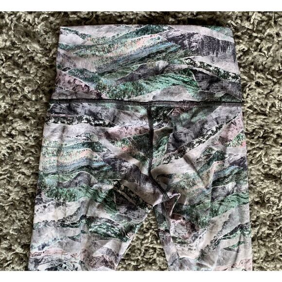 Lululemon Wunder Under High Rise Springscape Multi Color Crop LEGGINGS sz 2 - Picture 5 of 9
